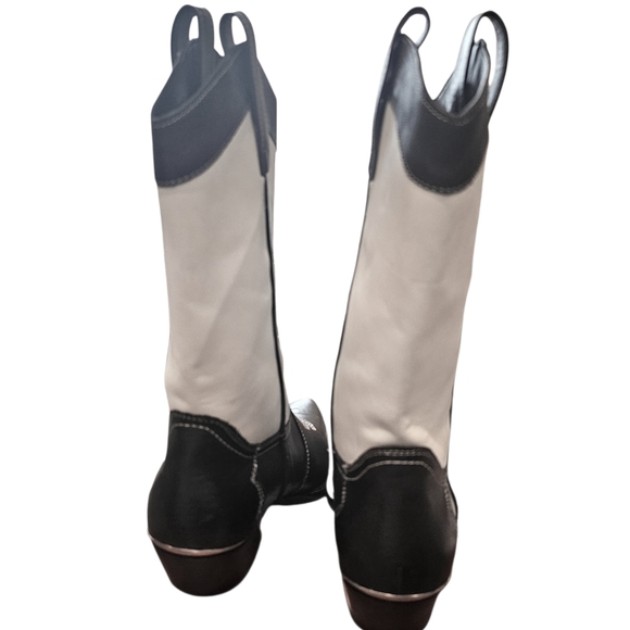 DKNY Women's Lukas Black and White Cowboy Boots - Picture 6 of 13